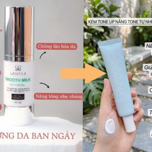 Kem dưỡng trắng da nâng tông: Kem nhung hoặc Toneup