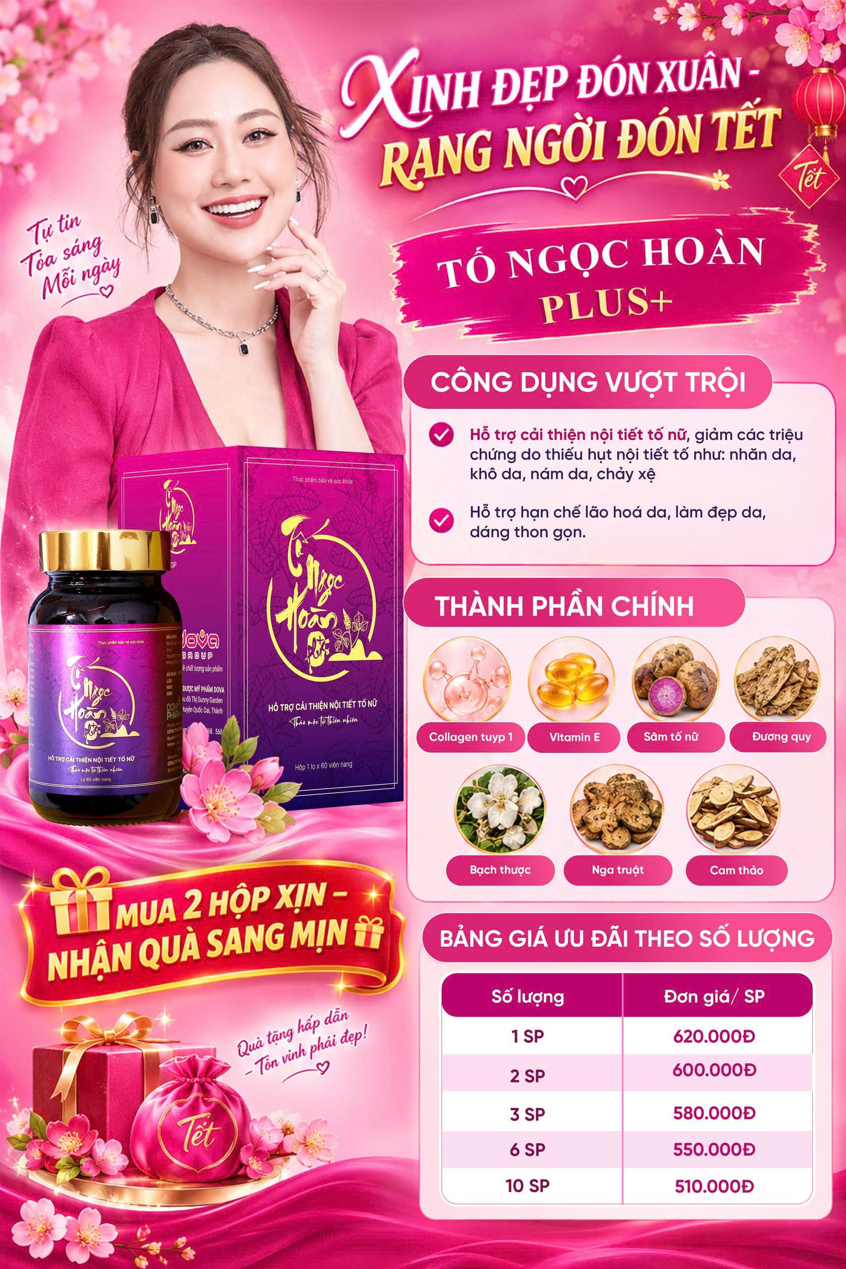 Viên uống Tố Ngọc Hoàn plus+ công dụng